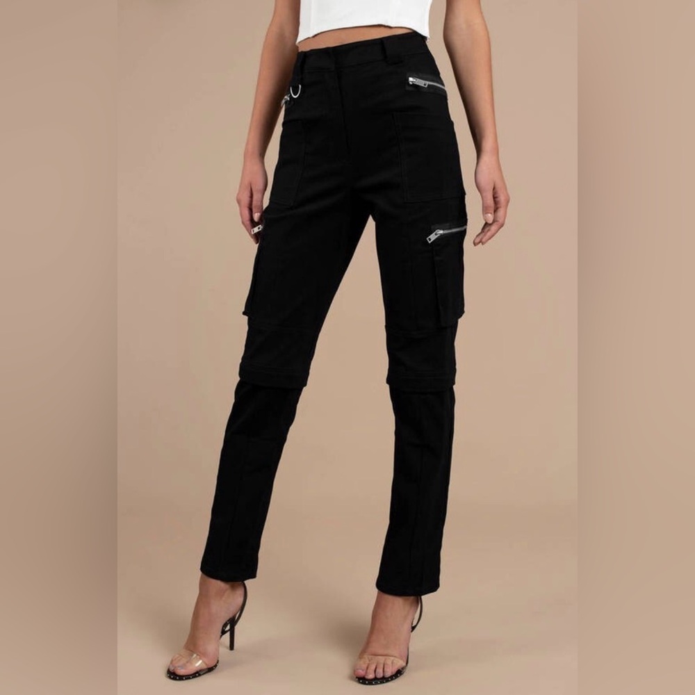 I.AM.GIA Black Zipper Front Pants